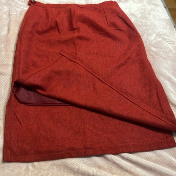 Adorable vintage red felt women’s skirt and blazer suit MINT est size 8 - Picture 14 of 16